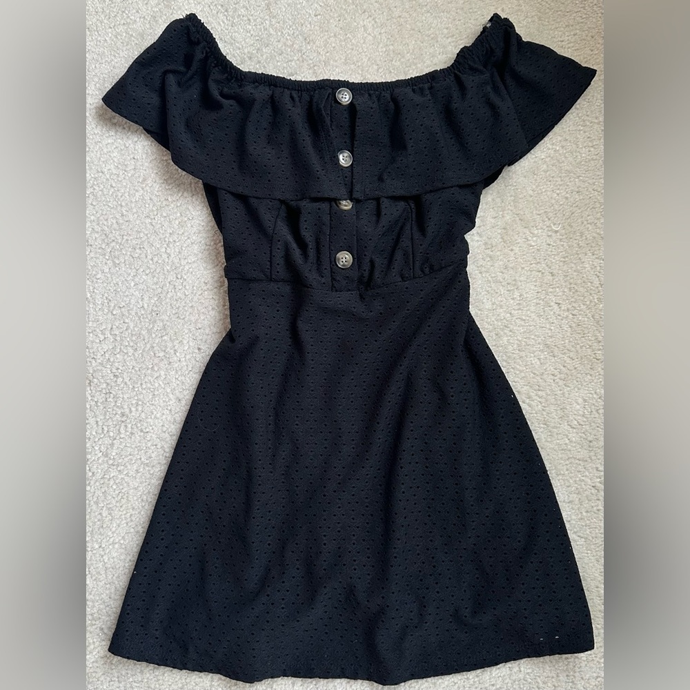 Black Off the Shoulder Mini